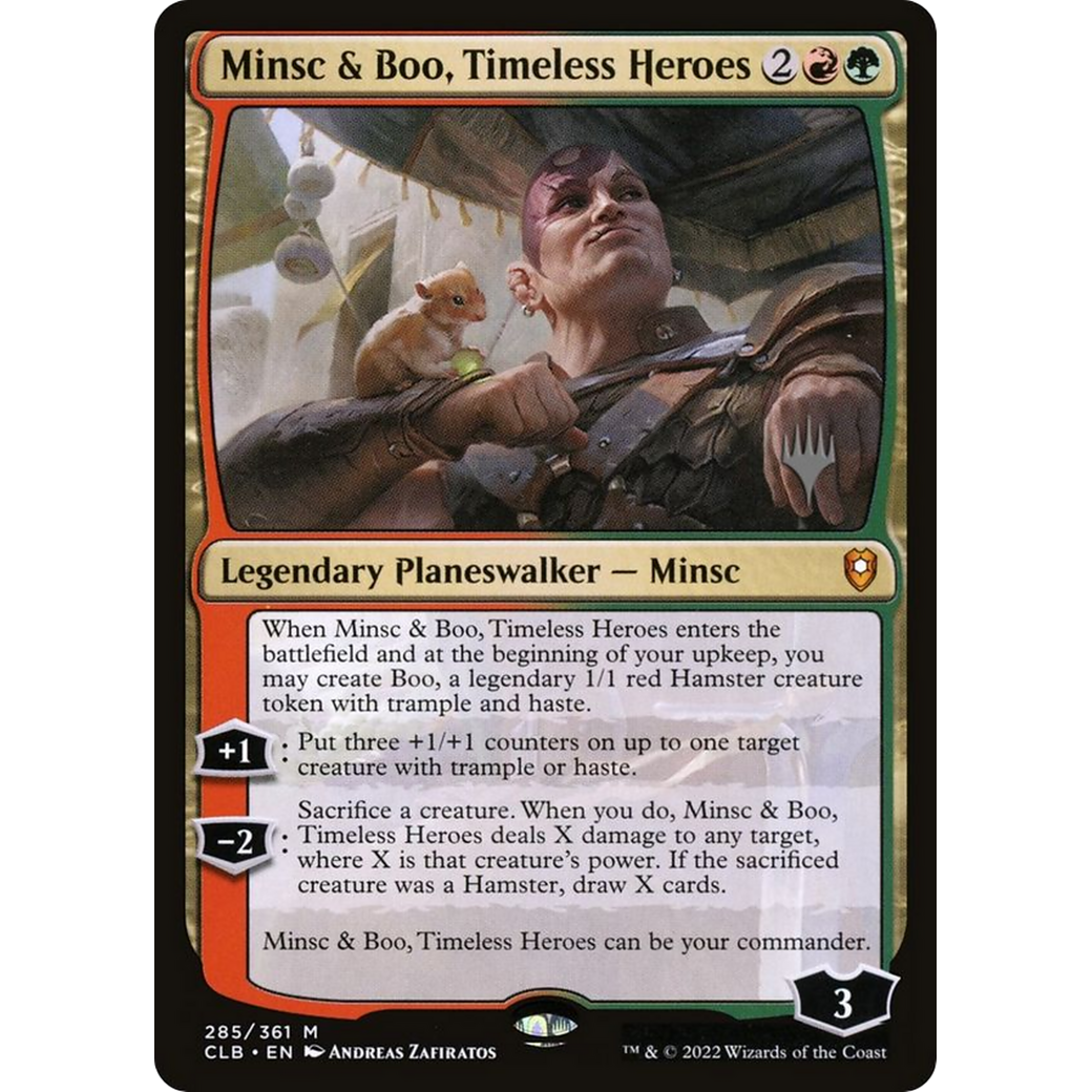 Minsc & Boo, Timeless Heroes (PPLCI-285P) - Battle for Baldur's Gate Promos