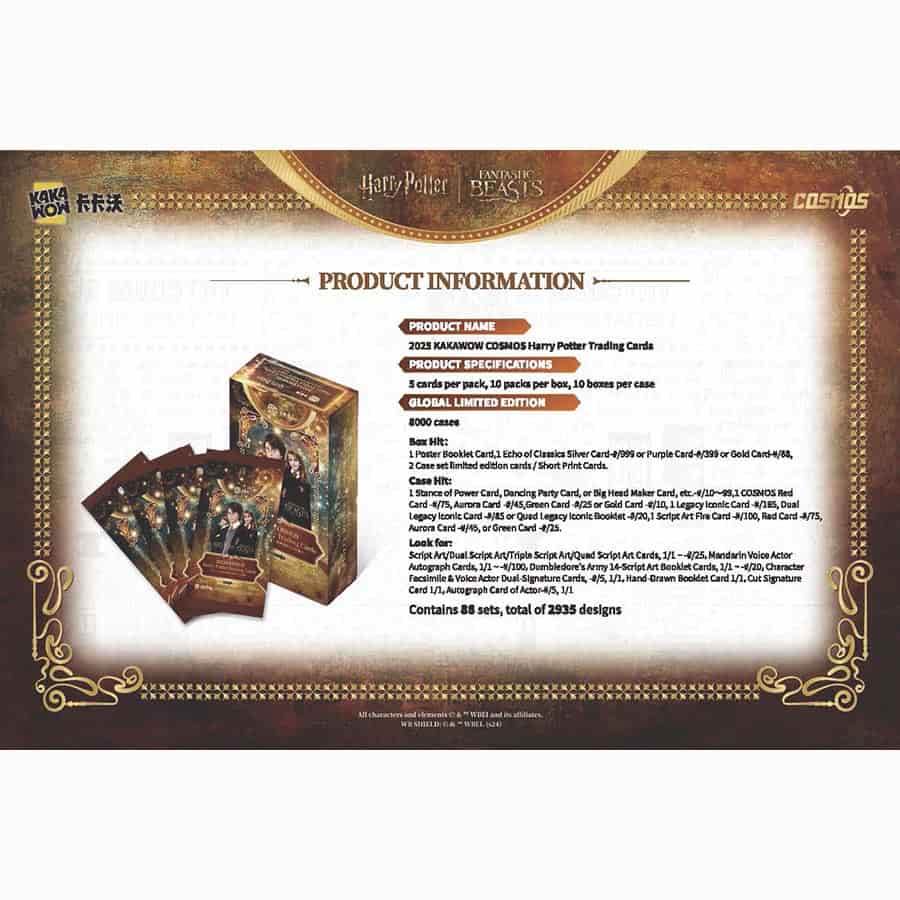 2025 Cosmos Harry Potter Trading Cards