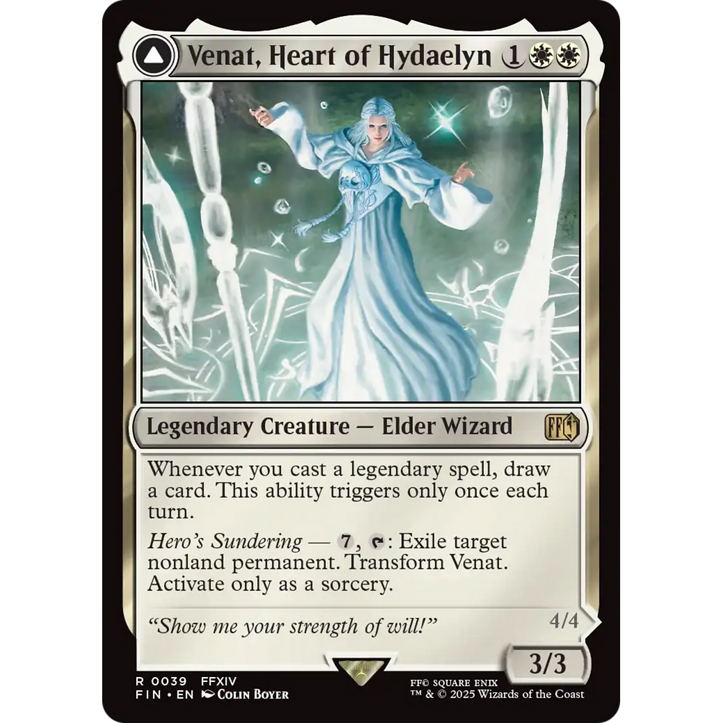 Venat, Heart of Hydaelyn // Hydaelyn, the Mothercrystal (FIN-039) - FINAL FANTASY Foil