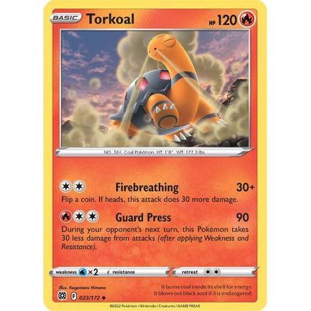 Torkoal 23/172 - SWSH09 Brilliant Stars Reverse Holofoil