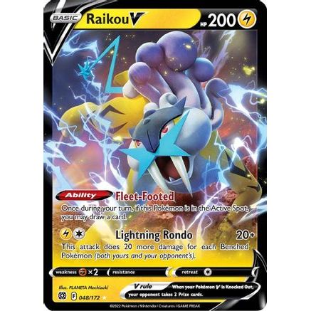 Raikou V 48/172 - SWSH09 Brilliant Stars Holofoil