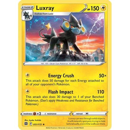 Luxray 51/172 - SWSH09 Brilliant Stars Reverse Holofoil