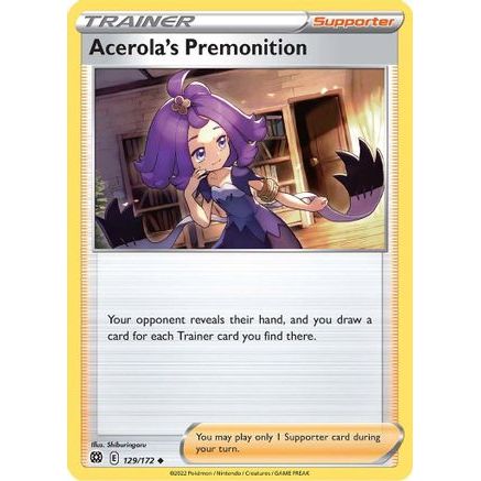Acerola's Premonition 129/172 - SWSH09 Brilliant Stars Reverse Holofoil