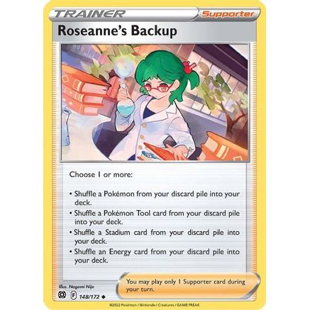 Roseanne's Backup 148/172 - SWSH09 Brilliant Stars Reverse Holofoil