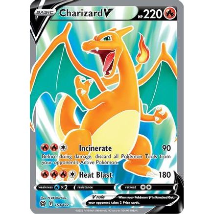 Charizard V (Full Art) 153/172 - SWSH09 Brilliant Stars Holofoil
