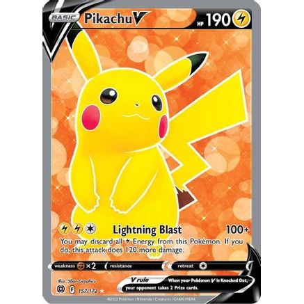 Pikachu V (Full Art) 157/172 - SWSH09 Brilliant Stars Holofoil