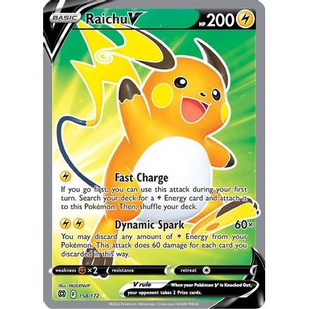 Raichu V (Full Art) 158/172 - SWSH09 Brilliant Stars Holofoil