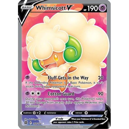 Whimsicott V (Full Art) 160/172 - SWSH09 Brilliant Stars Holofoil