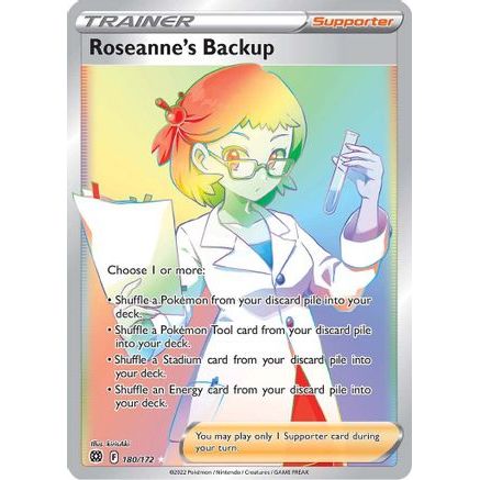 Roseanne's Backup (Secret) 180/172 - SWSH09 Brilliant Stars Holofoil
