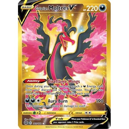 Galarian Moltres V (Secret) 183/172 - SWSH09 Brilliant Stars Holofoil