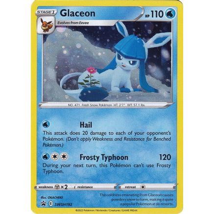 Glaceon - SWSH192 SWSH192/307 - SWSH Sword & Shield Promo Cards Holofoil