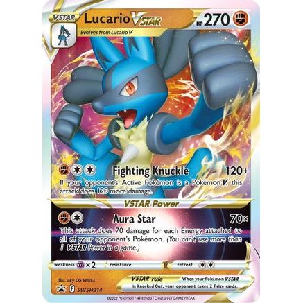 Lucario VSTAR - SWSH214 SWSH214/307 - SWSH Sword & Shield Promo Cards Holofoil