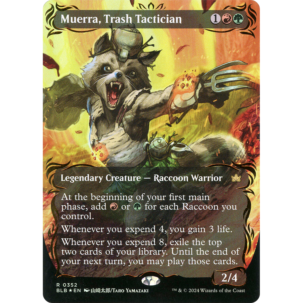 Muerra, Trash Tactician (BLB-352) - Bloomburrow: (Showcase) (Borderless) Foil