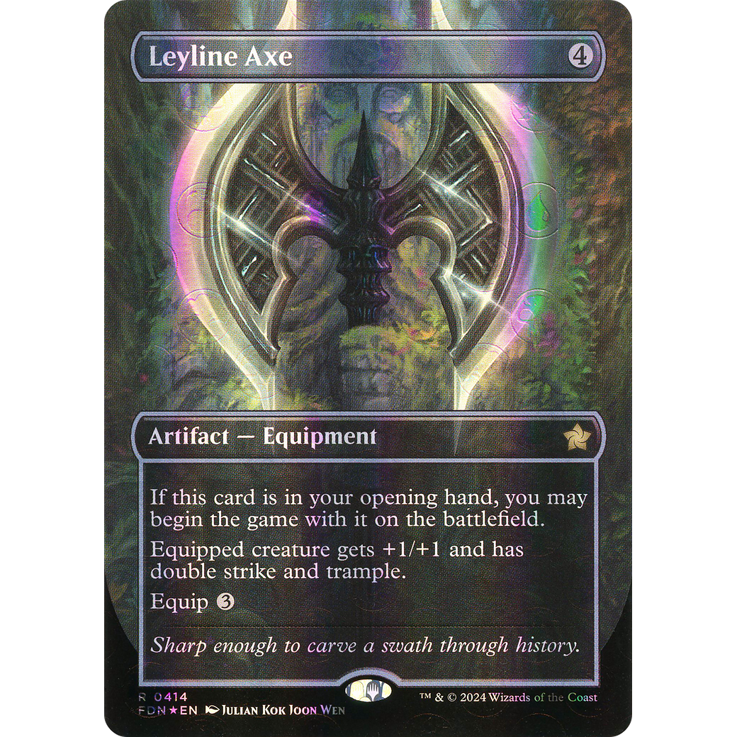 Leyline Axe (FDN-414) - Foundations (Borderless) Foil