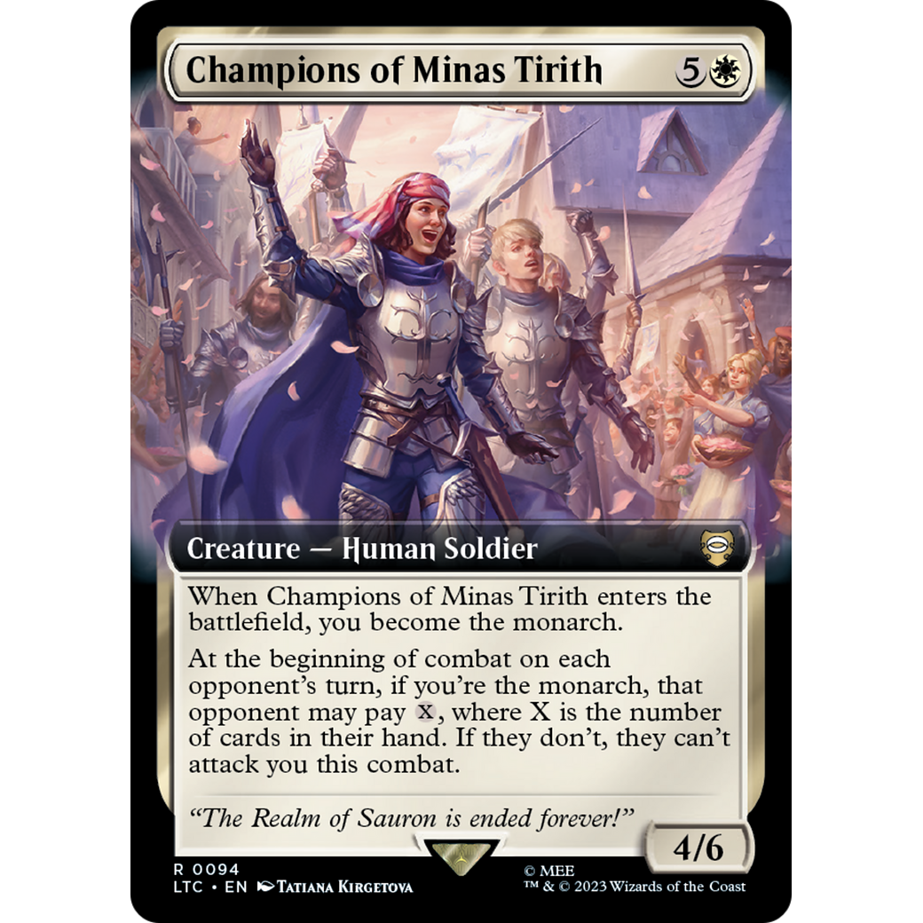 Champions of Minas Tirith (Extended Art) (LTC-094) - Tales of Middle-earth Commander: (Extended Art) Foil