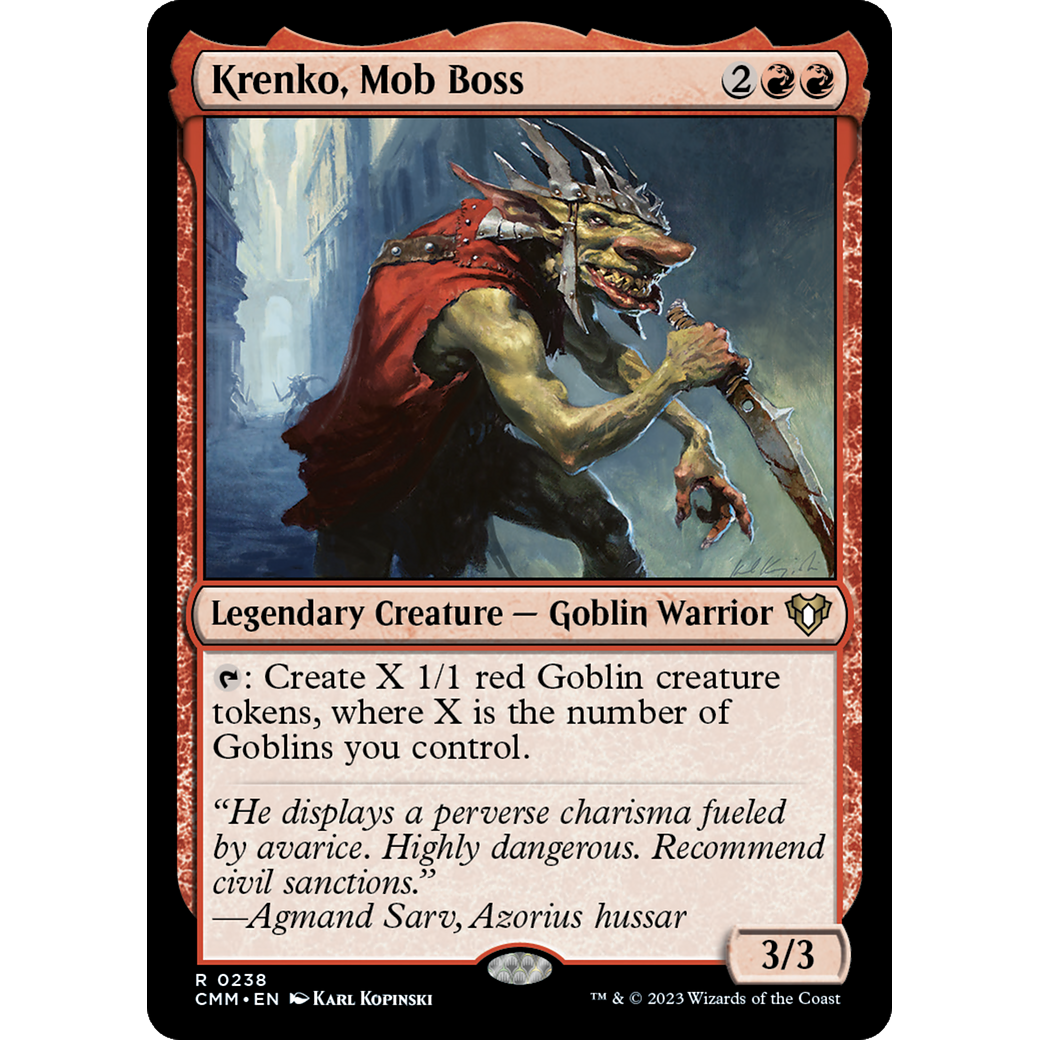 Krenko, Mob Boss (CMM-238) - Commander Masters