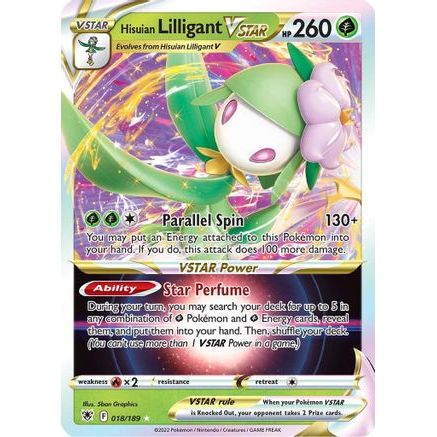 Hisuian Lilligant VSTAR 18/189 - SWSH10 Astral Radiance Holofoil