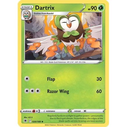 Dartrix 20/189 - SWSH10 Astral Radiance Reverse Holofoil