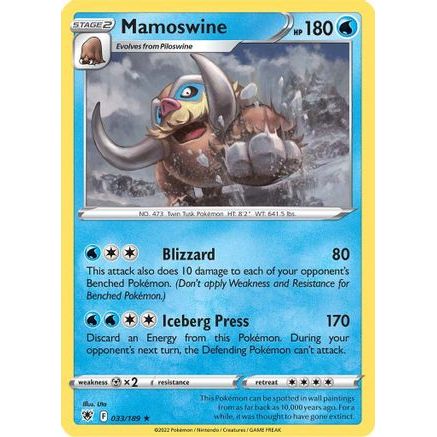Mamoswine 33/189 - SWSH10 Astral Radiance Reverse Holofoil