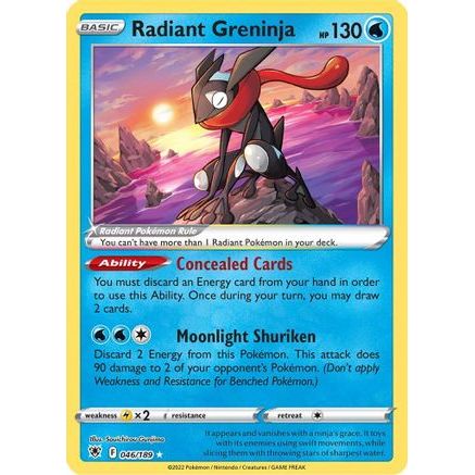 Radiant Greninja 46/189 - SWSH10 Astral Radiance Holofoil