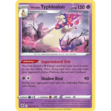 Hisuian Typhlosion 52/189 - SWSH10 Astral Radiance Reverse Holofoil