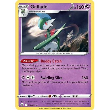Gallade 62/189 - SWSH10 Astral Radiance Reverse Holofoil