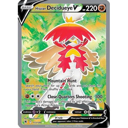 Hisuian Decidueye V (Full Art) 173/189 - SWSH10 Astral Radiance Holofoil