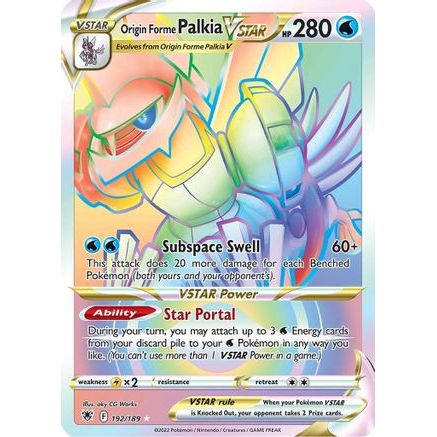 Origin Forme Palkia VSTAR (Secret) (192) 192/189 - SWSH10 Astral Radiance Holofoil