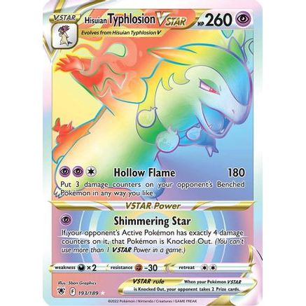 Hisuian Typhlosion VSTAR (Secret) 193/189 - SWSH10 Astral Radiance Holofoil