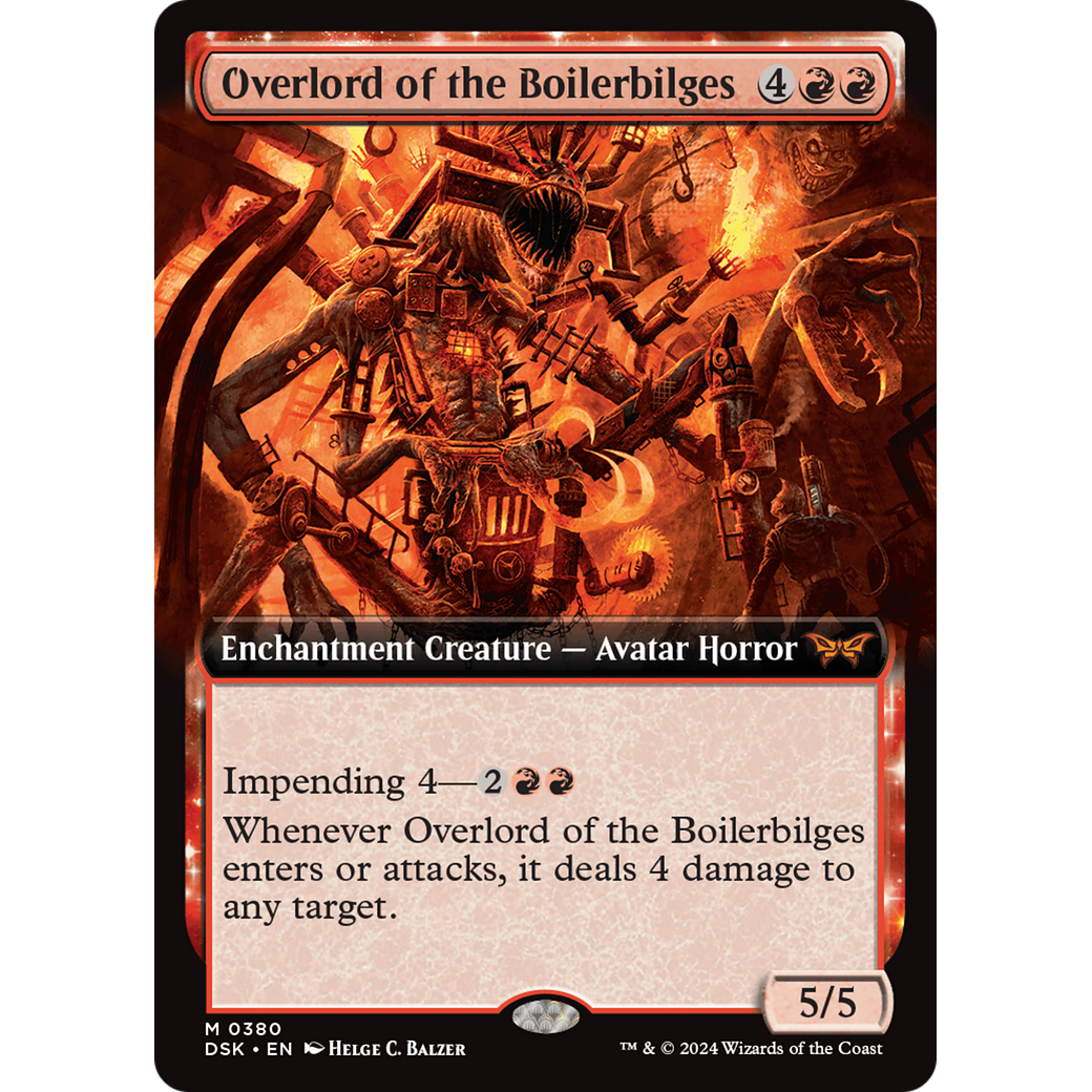 Overlord of the Boilerbilges (DSK-380) - Duskmourn: House of Horror: (Extended Art, enchantment) Foil