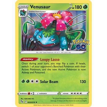 Venusaur 3/78 - Pokemon GO Reverse Holofoil