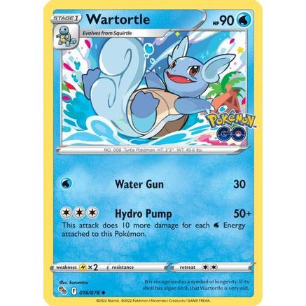 Wartortle 16/78 - Pokemon GO Reverse Holofoil