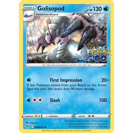 Golisopod 26/78 - Pokemon GO Holofoil
