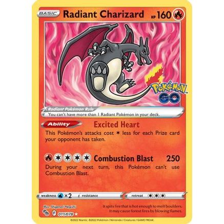 Radiant Charizard 11/78 - Pokemon GO Holofoil