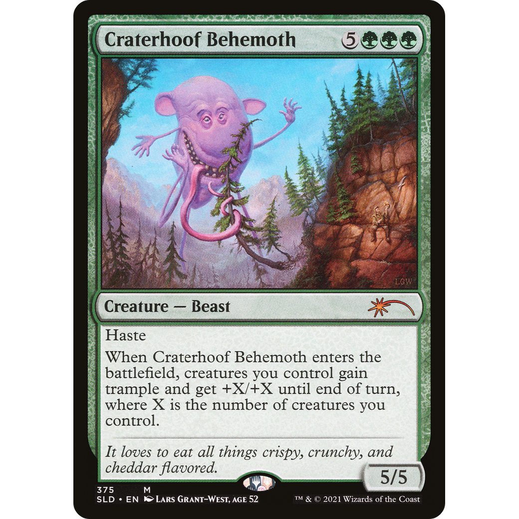 Craterhoof Behemoth (375) (SLD-375) - Secret Lair Drop Foil