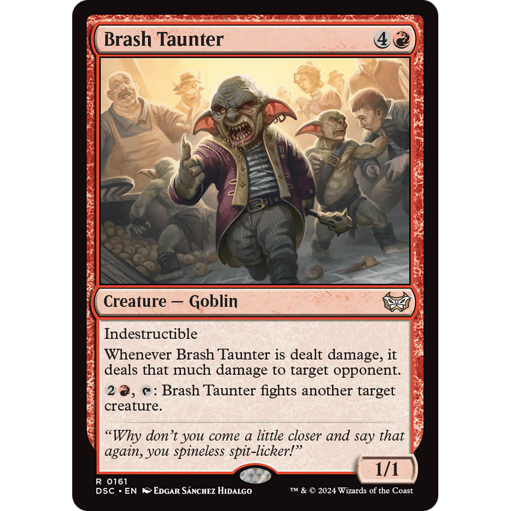 Brash Taunter (DSC-161) - Duskmourn: House of Horror Commander