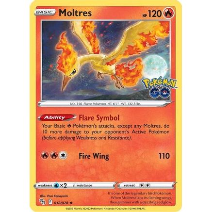 Moltres 12/78 - Pokemon GO Reverse Holofoil
