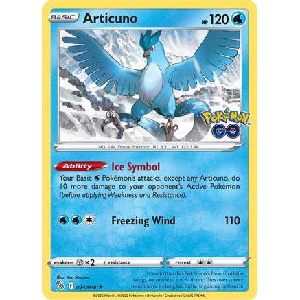 Articuno 24/78 - Pokemon GO Holofoil
