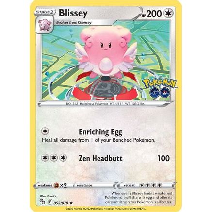 Blissey 52/78 - Pokemon GO Holofoil