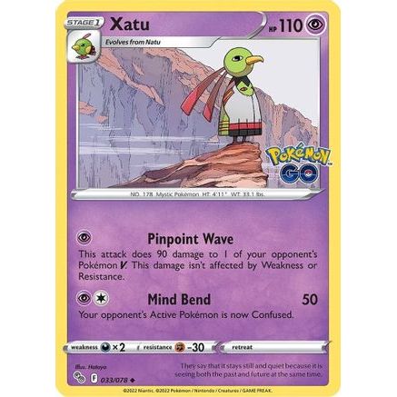 Xatu 33/78 - Pokemon GO Reverse Holofoil