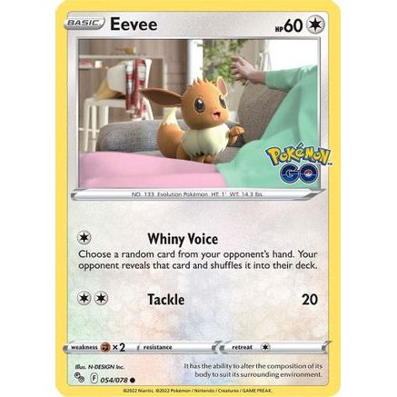 Eevee 54/78 - Pokemon GO Reverse Holofoil