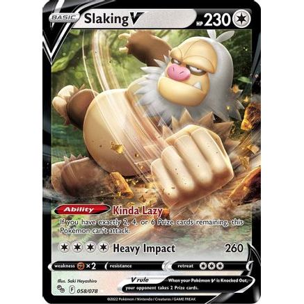 Slaking V 58/78 - Pokemon GO Holofoil
