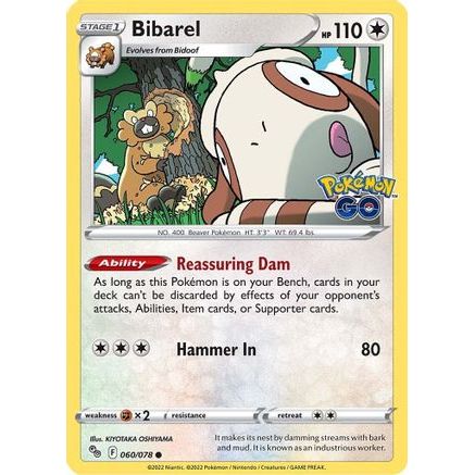 Bibarel 60/78 - Pokemon GO Reverse Holofoil