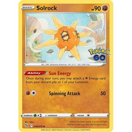 Solrock 39/78 - Pokemon GO Reverse Holofoil