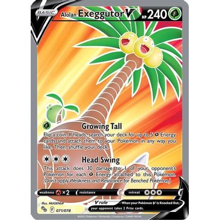 Alolan Exeggutor V (Full Art) 71/78 - Pokemon GO Holofoil