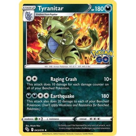 Tyranitar 43/78 - Pokemon GO Reverse Holofoil