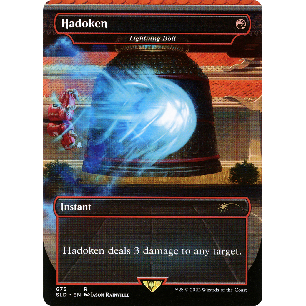 Hadoken - Lightning Bolt (SLD-675) - Secret Lair Drop / Hadoken (Borderless) Foil