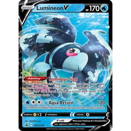 Lumineon V - SWSH250 SWSH250/307 - SWSH Sword & Shield Promo Cards Holofoil