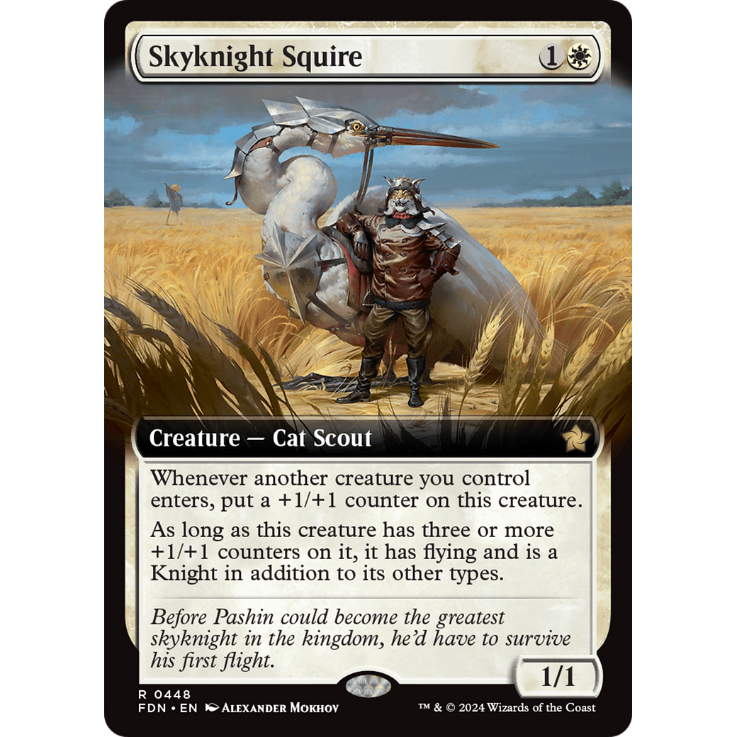 Skyknight Squire (FDN-448) - Foundations: (Extended Art) Foil