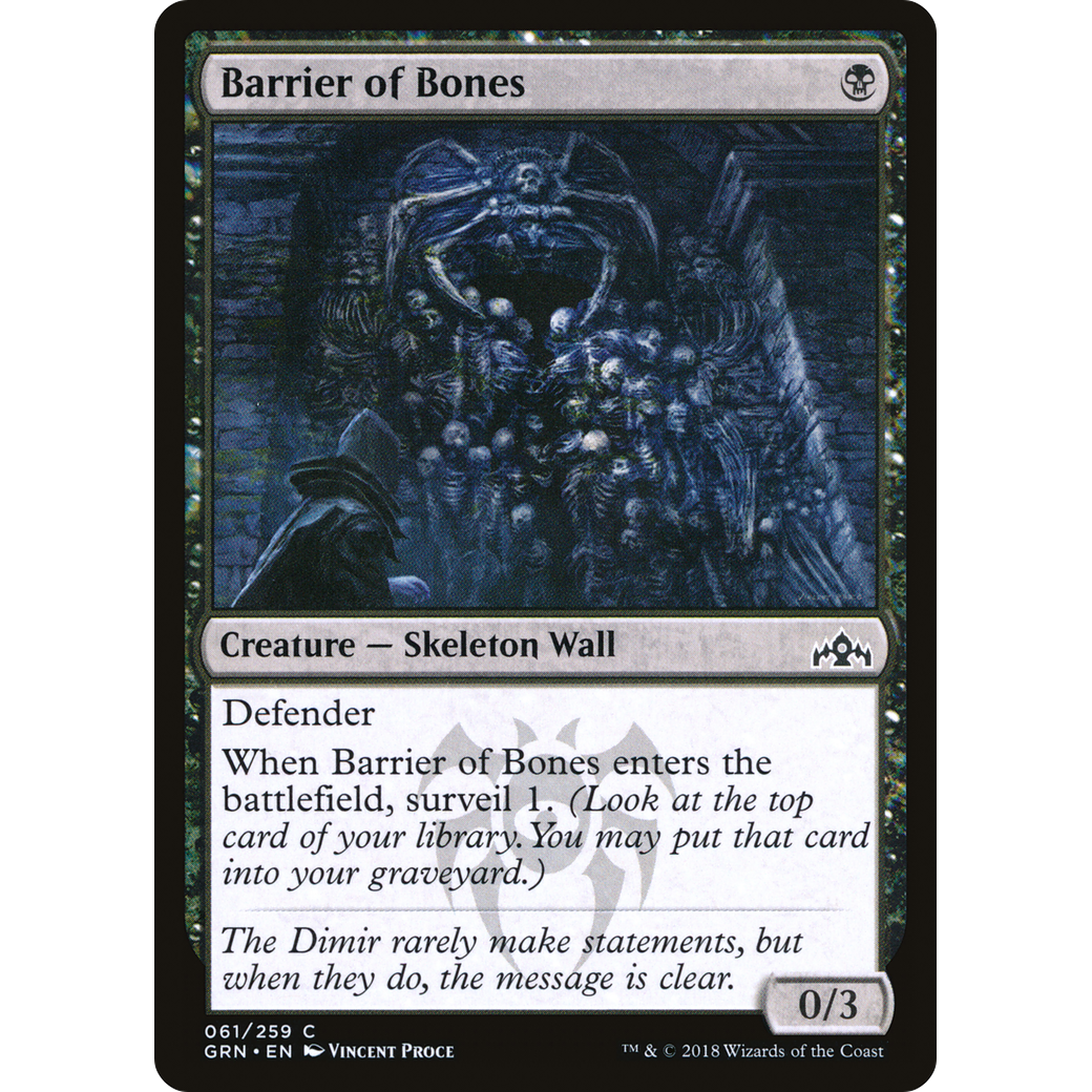 Barrier of Bones (GRN-061) - Guilds of Ravnica